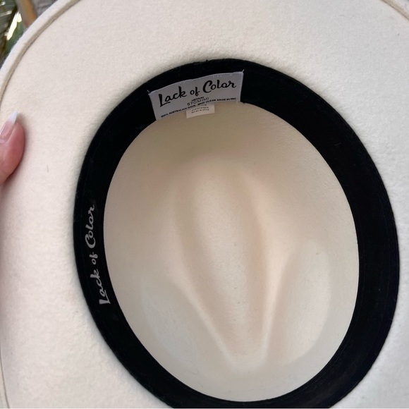 Lack Of Color Cream Hat with Gold Accents - Picture 5 of 6